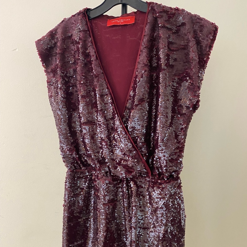 AKIRA vintage sequins romper